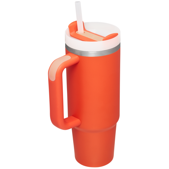 Stanley Quencher H2.0 Flowstate Tumbler 30 oz Cup In Tigerlily Orange