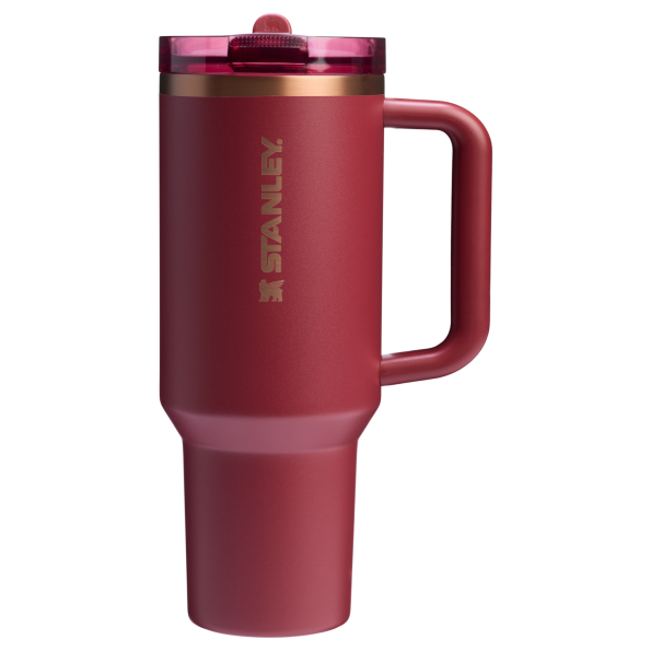 The Stanley Quencher ProTour Flip Straw Insluated Tumbler 40 Oz in Gilded Pomegranate