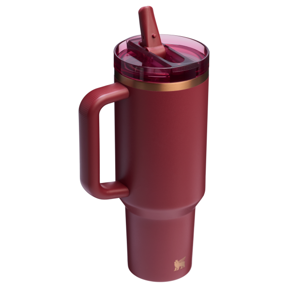 The Stanley Quencher ProTour Flip Straw Insluated Tumbler 40 Oz in Gilded Pomegranate