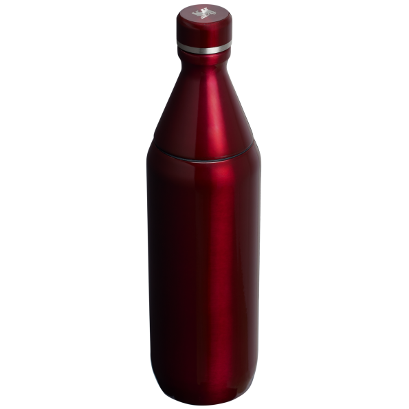 Stanley All Day Slim Water Bottle 20 OZ In Garnet Red Shine Gloss