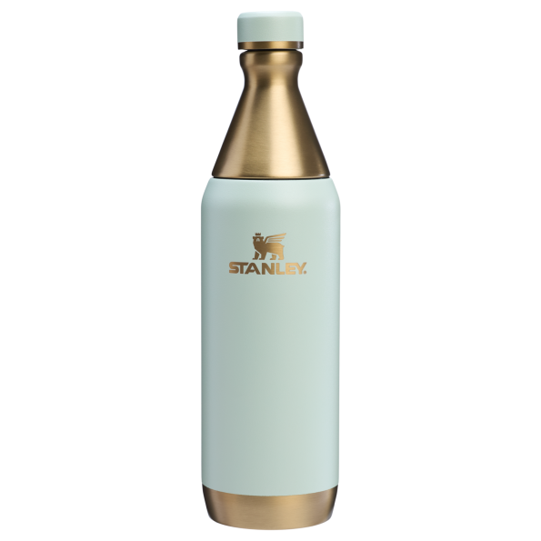 Stanley All Day Slim Water Bottle 20 OZ In Gilded Celadon Blue