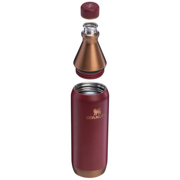 Stanley All Day Slim Water Bottle 20 OZ In Gilded Pomegranate Red