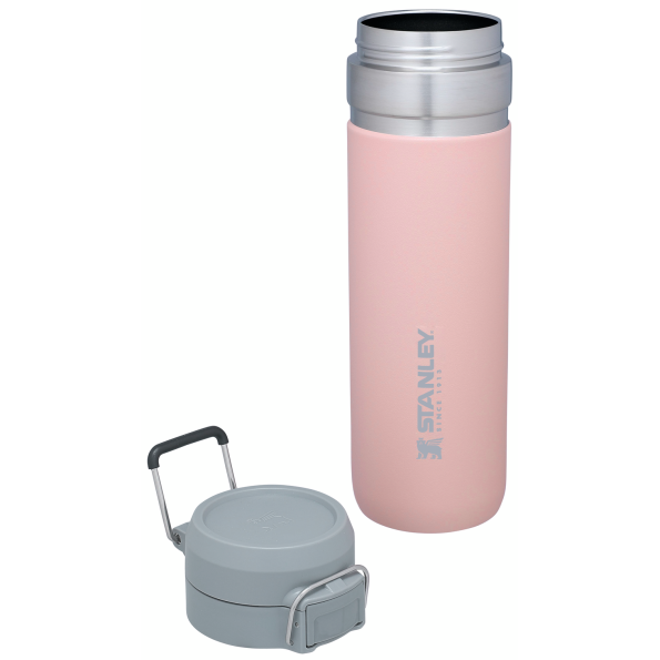 The 24 OZ Stanley GO Quick Flip Water Bottle in Blush Pink