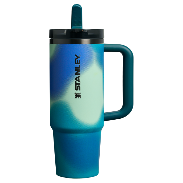 Stanley Quencher FlipStraw Pro Tour Tumbler 30OZ Cup In Coastal Teal Motion