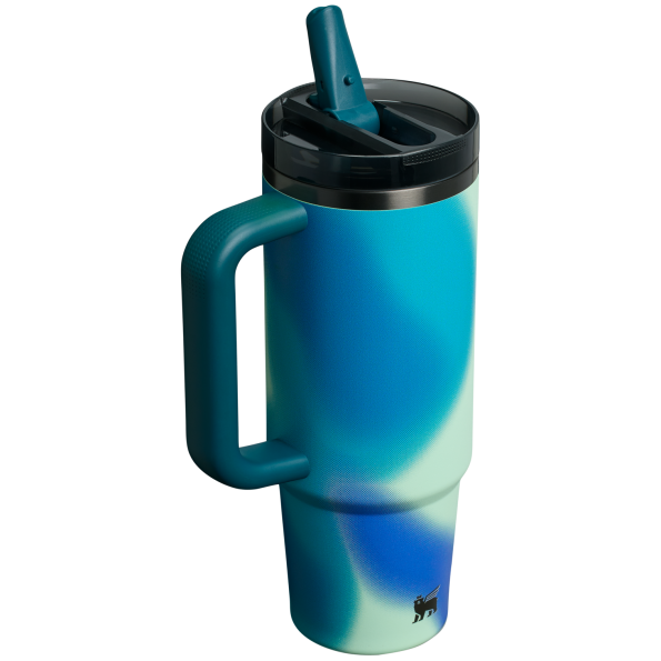 Stanley 30 OZ New Frequency ProTour Flip Straw Insulated Tumbler Cup In Coastal Teal Motion