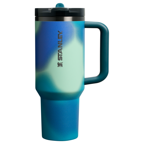 Stanley 30 OZ New Frequency ProTour Flip Straw Insulated Tumbler Cup In Coastal Teal Motion