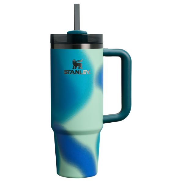 Stanley Quencher H2.O FlowState Tumbler 30OZ Cup In Coastal Teal Motion