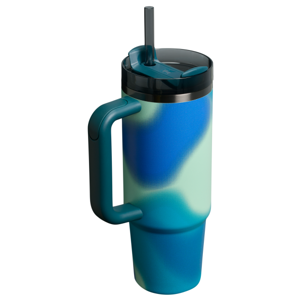 Stanley 30 OZ New Frequency Quencher Insulated Tumbler Cup In Coast Teal Motion Blue