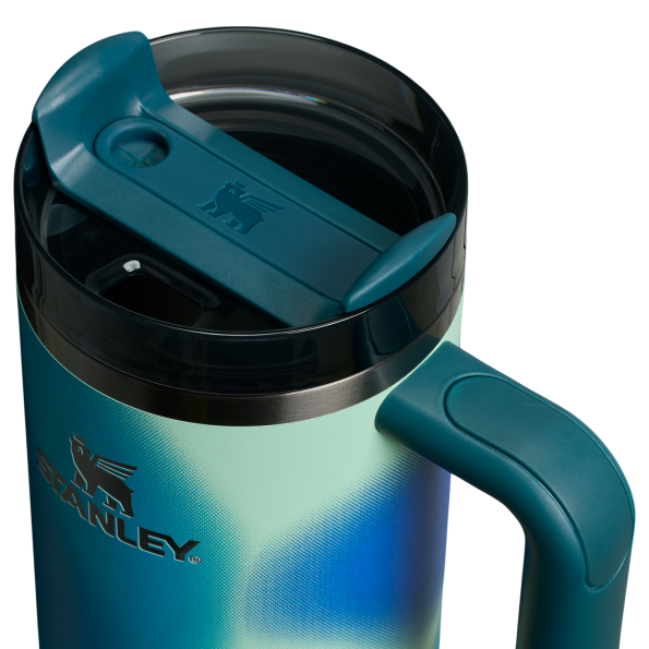 Stanley Quencher H2.O FlowState Tumbler 30OZ Cup In Coastal Teal Motion