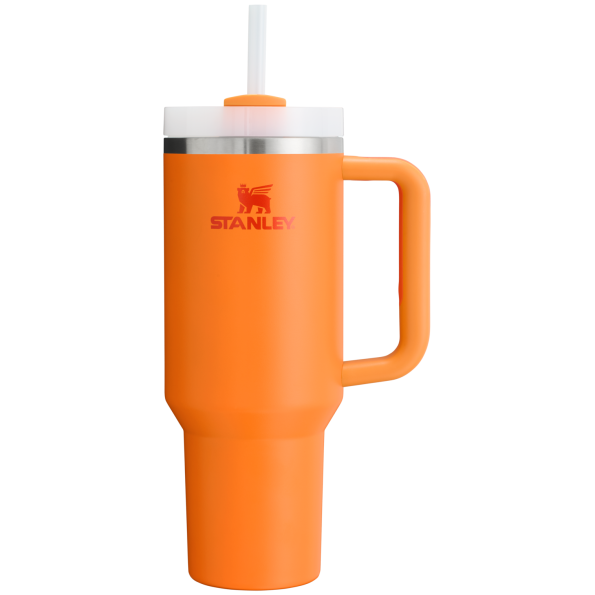 The Stanley Quencher H2.O FlowState Tumbler 40OZ Cup In Goldenrod Orange