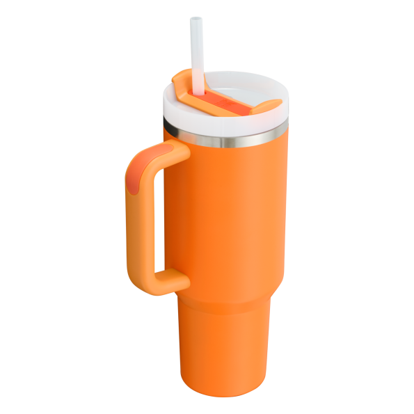 The Stanley Quencher H2.O FlowState Tumbler 40OZ Cup In Goldenrod Orange