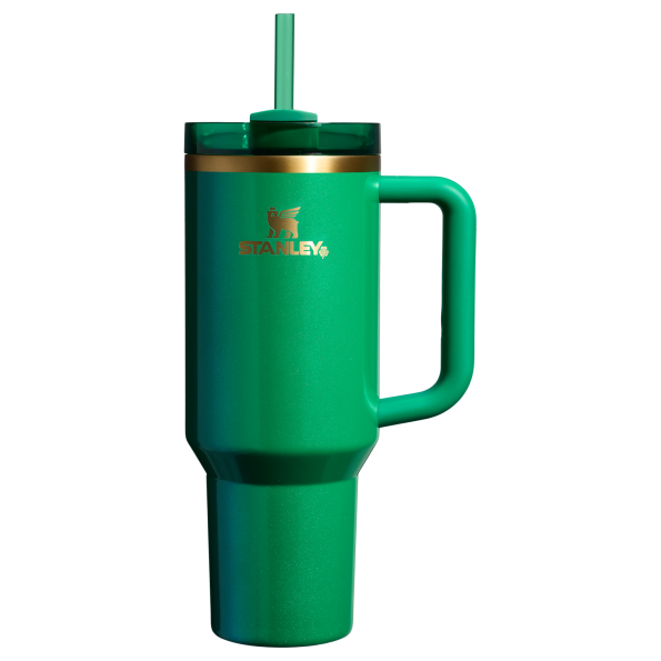 Stanley St Patrick's Day 40OZ Quencher Tumbler Cup In Shamrock Green