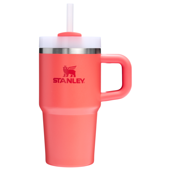 Stanley 20 oz Quencher H2.O FlowState Tumbler Cup In Hot Coral Red