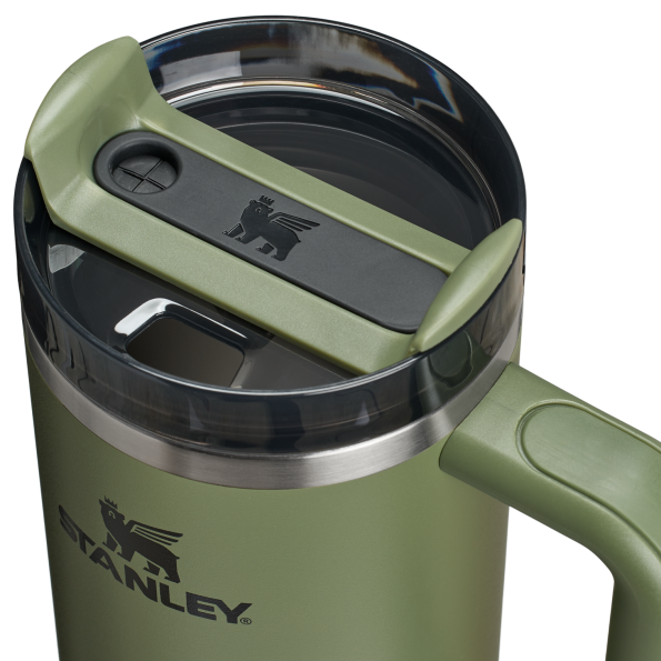 Stanley Quencher 30 OZ Insulated Tumbler Cup With Straw & Handle In Dried Pine Green