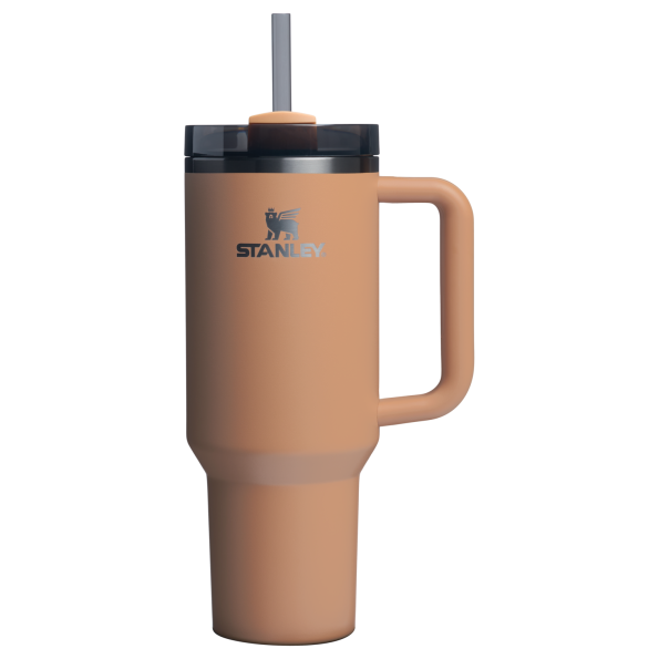 Stanley 40 OZ Quencher Insulated Tumbler Cup In Camel Tan