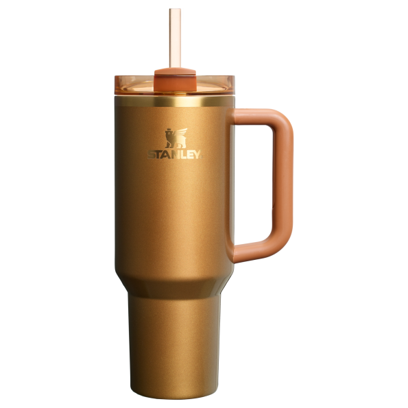 The Stanley Quencher H2.O FlowState Tumbler 40 OZ Cup In Copper Tinsel