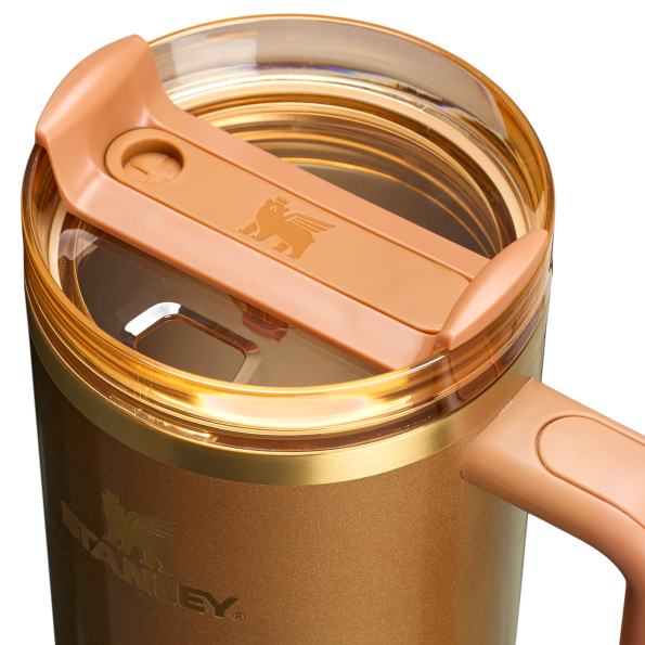 The Stanley Quencher H2.O FlowState Tumbler 40 OZ Cup In Copper Tinsel