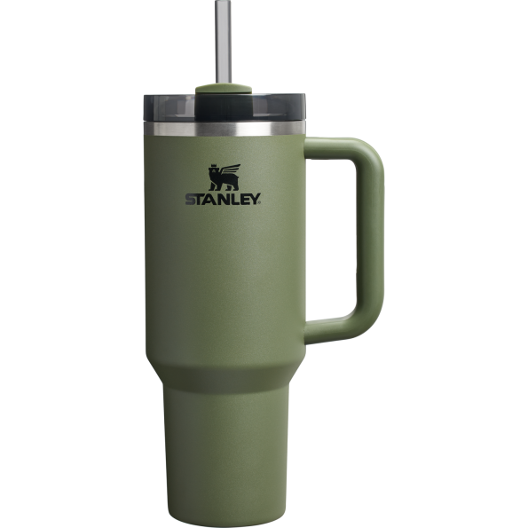 Stanley Quencher H2.O FlowState Tumbler Cup 40 OZ In Dried Pine Green