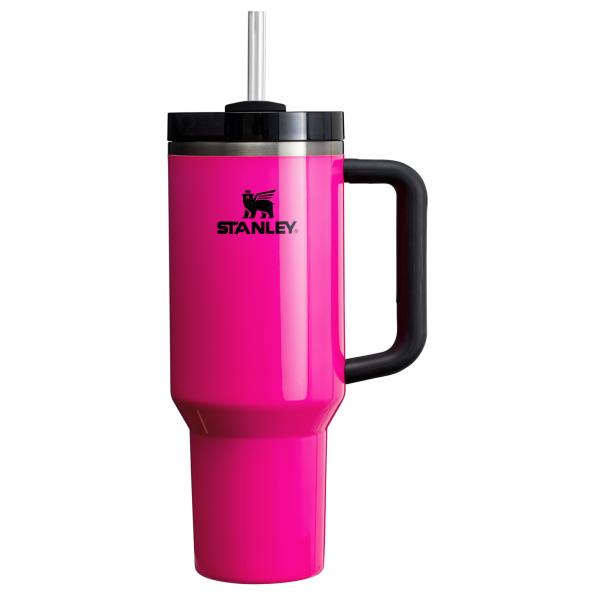 Stanley Quencher H2.O FlowState Tumbler Cup 40OZ In Electric Pink