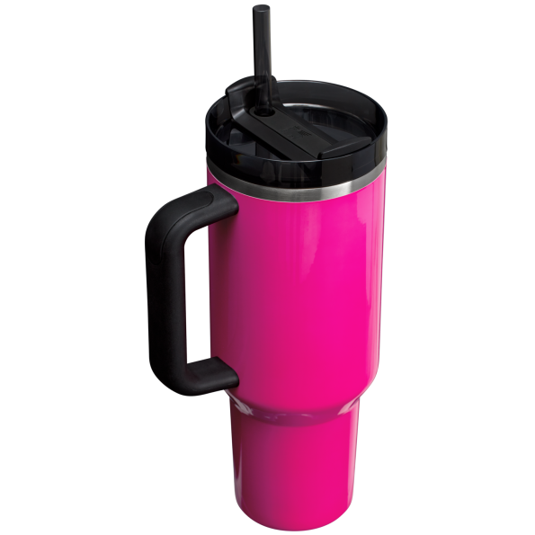 The Stanley Quencher H2.O FlowState Tumbler 40OZ Cup In Electric Pink