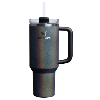 The Stanley Quencher H2.O FlowState Tumbler 40 Oz Cup In  Midnight Glitz