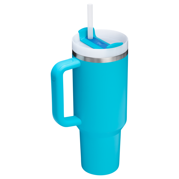 Stanley Quencher H2.O FlowState Tumbler Cup 40 OZ In Splash Blue