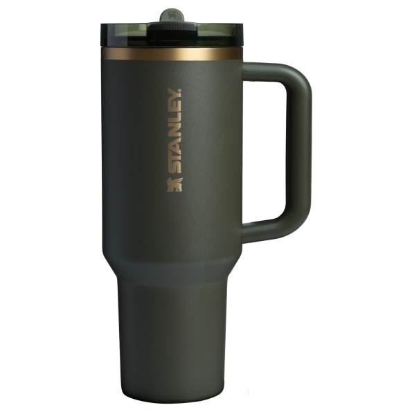 The Stanley Quencher ProTour Flip Straw Insluated Tumbler 40 Oz in Cyprus Green